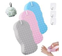 Esponja exfoliante mágica supersuave para el baño, exfoliante corporal 3D supersuave, esponjas suaves para el baño, reutilizables para la piel del rostro y el cuerpo (M#)