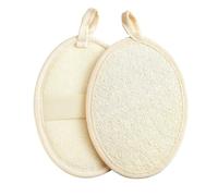 Esponja exfoliante natural de lufa (2 unidades), fabricada con lufa de ducha ecológica y biodegradable, lufa para mujeres, hombres y hombres, exfoliante