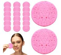 Esponja facial | Almohadillas faciales de esponja natural, esponjas para el cuidado de la piel | Esponjas cosméticas de spa removedor de maquillaje, almohadillas de limpieza de celulosa para masaje