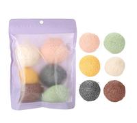 Esponja facial de konjac con gotas de agua en 6 colores, esponja corporal de konjac para pieles sensibles, almohadilla exfoliante para el rostro en forma de corazón con env (Círculo)