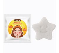 Esponja facial estrella de fibra de konjac, herramienta para lavar la cara, borla desmaquillante de konjac, para baño y de cara (1 pieza)