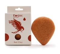 Esponja Konjac Arcilla Roja - limpieza facial - Cosmética Coreana - Ecológica y Biodegradable.