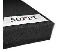 Esponja filtrante para acuarios, Practical Fliter Cotton Sponge Fish Tank Pond Black Foam for Aquarium Fish Tanks(50PPI,50cmx12cmx2cm)