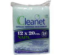 ESPONJA JABONOSA DE NAPA CLEANET 20X12CM .Grosor de 1cm (480)