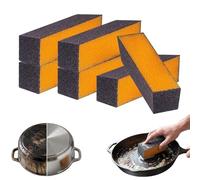 Esponja limpiadora de carburo de nano - 6 unidades cepillo multiusos de esmeril | Borra manchas para cocina, fregadero, placas de cocina, horno, placas BBQ, ollas, vajillas, limpia superficies