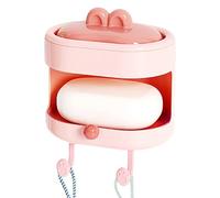 Esponja limpiadora de ducha corporal con soporte para jabón, cepillo de limpieza manual de doble cara, limpiador de baño para cuerpo, con soporte para jabón y gancho, lavado para el cuidado de la