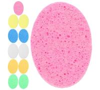 Esponja Limpiadora Facial Ovalada 12piezas de Celulosa | Portátil, Flexible Secado Rápido, Pack de 12 Unidades, Uso para Limpieza y Exfoliación Facial