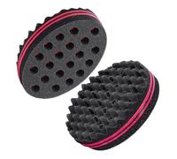 Esponja mágica para el cabello, esponja mágica de dos lados, esponja de pelo afro para hombres y mujeres, esponja rizada, esponja de espuma, esponja ondulada, agujeros grandes y pequeños para niños y
