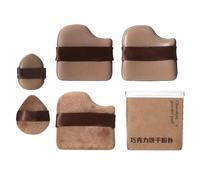 Esponja mezcladora de maquillaje, Esponja de maquillaje profesional | Esponja portátil 6X: esponja de belleza para mezclar bases, esponja aplicadora cosmética, esponja portátil, esponja fa