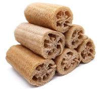 Esponja natural de lufa de 4 pulgadas, exfoliante natural para baño, ducha, cuerpo para hombres y mujeres, para limpieza profunda, paquete de 6