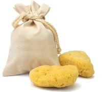 Esponja natural del Mediterráneo para el cuerpo, no sintética (5 piezas esponja menstrual pequeña de 4-5 cm -)