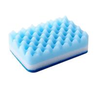Esponja para : 11 x 6 cm, diseño de Contorno Ondulado, Resistente, Almohadilla ergonómica de Color Azul Claro, Alternativa sintética de celulosa de Alta Densidad para raspar