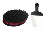 Esponja para Cabello - Esponja Para Cabello Masculino - Peine Definidor de Ondulaciones y Rastas para Salón, Uso Doméstico, Barbería y Viaje