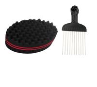 Esponja Para Cabello - Herramienta de Peinado Para Rizos y Ondas Afro | Peine para Definición de Rastas Ondulación y Peinado para Casa Viaje Barbero y Cuidado