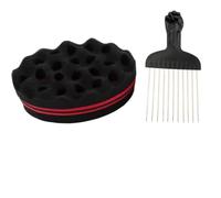 Esponja Para El Cabello -, premium, Estilizador Ondas Y, Dreadlocks Definidora De, Cepillo Herramienta Rastas Voluminizadora Formación | Multipurpose Outdoor Indoor Utility sleek