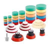 Esponja Pulir para Coche, Esponja pulir Coche, 9X Lana para Pulir 30x 30mm/50mm/80mm Kit de Esponja de Pulido Esponjas de Pulido Esponjas de Cera para Pulidora Coche, Máquina Pulidora -POSWMIX36