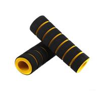 Esponja para manillar de bicicleta, cubierta de espuma para la mayoría de bicicletas y motocicletas, absorción de golpes, cómoda almohadilla de mano, fácil de instalar, par negro, 105 x 20 mm (negro y