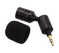 Esponja para mini micrófono, conector recto de 3,5 mm, esponja negra para 3 | Diseño plegable, fácil almacenamiento, transporte portátil, conector de 3,5 mm, uso de grabación en escenario