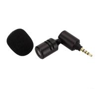Esponja para mini micrófono, conector recto de 3,5 mm, esponja negra para 4 | Diseño plegable, fácil almacenamiento, transporte portátil, conector de 3,5 mm, uso de grabación en escenario