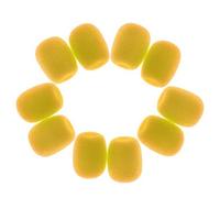 Esponja para parabrisas de micrófono, 2 x 10 unidades, ruido y suciedad, iones de sonido perfecto, para micrófonos de solapa y auriculares, amarillo, 28 x 22 x 8 mm, paquete de 10 unidades, fundas de