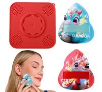 Esponja para polvo facial, esponja de base cosmética con patrón de dragón, almohadilla aplicadora de polvo prensado, esponjas de maquillaje con caja de almacenamiento, herramientas de maquillaje de