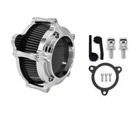 Esponja poliuretano denso Filtro de aire de admisión cromado para Harley Sportster XL48 Dyna FXDLS Touring Electra Road Glide Softail FLSTNSE(Gray Filter C)