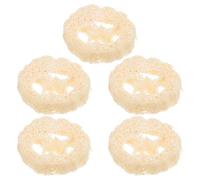 Esponja Vegetal de Baño 5 Piezas de Lufa Natural Beige