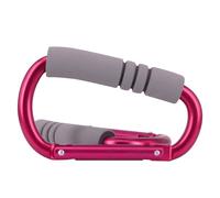 Esponjas de aleación de aluminio, gancho de la compra, mosquetón en forma de D, clip para cochecitos, bolsa de compras, clip de mosquetón grande