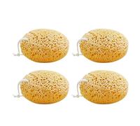 Esponjas de Baño Exfoliantes Suaves, 4 Unidades Esponja de Ducha Grande de Poliuretano Premium con Cuerda, Limpieza Corporal 3D para Hombres y Mujeres