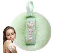 Esponjas de baño para ducha,Esponjas corporales para ducha - Almohadillas de esponja para bola de ducha y puf de baño - Esponjas de baño exfoliantes suaves, esponja de lufa de espuma, esponja