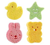Esponjas de baño para niños, esponja de baño para bebé, esponja de baño y ducha, exfoliante corporal con forma de animal, esponja de barro para frotar el baño, exfoliante de piel muerta para