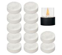 Esponjas de cerámica redondas, 8,6 x 1,2 cm, lana de cerámica para bioetanol, chimenea, esponja de cerámica, lana de cerámica para etanol, bioetanol, chimenea de gel, cámara de combustión, chimenea de