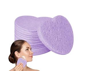 Esponjas de esponja retorcidas de corazón, esponjas de fundición conscientes - Juego de 50 piezas para la limpieza facial | Esponjas cosméticas,
