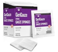 Esponjas de gasa tejida 4x4, estériles, 8 capas, 50 paquetes, 2 por paquete (100 en total) para instalaciones médicas, cuidado de heridas y primeros auxilios