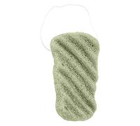 Esponjas de lavado de Konjac de cuerpo de aleteo de cara de onda larga natural para el cuidado facial del cuerpo(04# Verde Aloe)