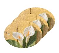 Esponjas de limpieza absorbentes de lirio de cala blanca para el hogar, no rayan, para lavar platos, resistentes a las manchas y al olor (3 unidades)