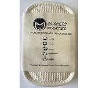 Esponjas de limpieza Go Green Organics de algodón orgánico, reutilizables, de larga duración, 4 unidades, sostenibles y ecológicas, con certificación GOTS, 17 x 11 cm, naturales