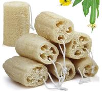 Esponjas de lufa naturales y orgánicas para baño, esponjas exfoliantes naturales para baño, ducha, exfoliantes corporales, paquete de 6