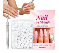 Esponjas De Uñas, 100 Piezas De Suministros De Belleza Cuadrados Con Bolígrafo De Agarre | Esponjas De Diseño De Uñas Para El Spa De Pies, La Fiesta De La Gobernación, Vacaciones De