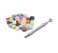 Esponjas de Uñas para Ombre, Herramienta de Recogida Magnética con Clip 100 Piezas Nail Art Esponja Suave Versátil Bloque de Uñas Pulidor Lima Cubos de Tofu Esponja de Uñas Ombre