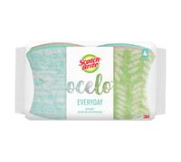 Esponjas exfoliantes Scotch-Brite Ocelo Everyday Sassy: paquete de 4 (multicolor) / paquete de 4