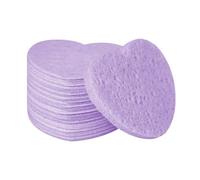 Esponjas faciales en forma de corazón, esponjas faciales 100% naturales, esponjas comprimidas reutilizables | 50 esponjas faciales en forma de corazón, esponjas cosméticas suaves en forma de corazón