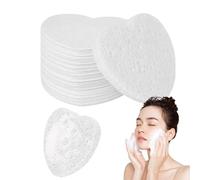 Esponjas faciales en forma de corazón -Esponjas faciales en forma de corazón, esponjas de spa cosméticas naturales | Esponjas faciales en forma de corazón, 50 piezas, aplicadores de maquillaje