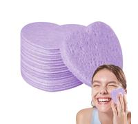Esponjas faciales en forma de corazón - Juego de esponjas faciales livianas, 50 piezas de esponjas cosméticas | Esponjas faciales cosméticas duraderas en forma de corazón con estructura de pa