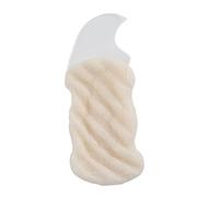 Esponjas naturales para el cuidado del cuerpo de onda larga, esponjas de lavado de Konjac para el cuerpo y la cara seca para el cuidado facial y corporal(Long wave white (dry state))