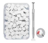 Esponjas para Decoración de Uñas,100 Pcs Esponjas para Uñas Ombre con Pinza de Metal,Pinceles para Uñas Ombre,Esponja Cepillo Uñas,Utilizado para Crear una Variedad Patrones Arte Uñass Gradientes