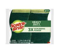 Scotch-Brite Esponjas resistentes para limpiar la cocina y el hogar, esponjas resistentes seguras para utensilios de cocina sin revestimiento, 6 esponjas de fregado