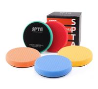 Esponjas pulido coche, SPTA 5 piezas 125mm Almohadillas de Pulido Kit Esponja Pulido para Coche, Esponjas para pulidoras, Almohadilla de Rejilla de Pulido para pulidor de Coches Pulidor de Barcos