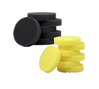 Esponjas redondas for pulir y encerar coches, almohadillas aplicadoras de espuma, herramientas curado pulido for el cuidado del automóvil(Yellow Black 20pcs)