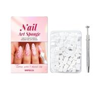 Esponjas Uñas - 100 Unidades De Herramientas De Belleza Con Pinza,Esponjas Para Salon De Uñas | Para Uso En Hogar Viaje Boda Spa Fiesta Vacaciones Y Diario